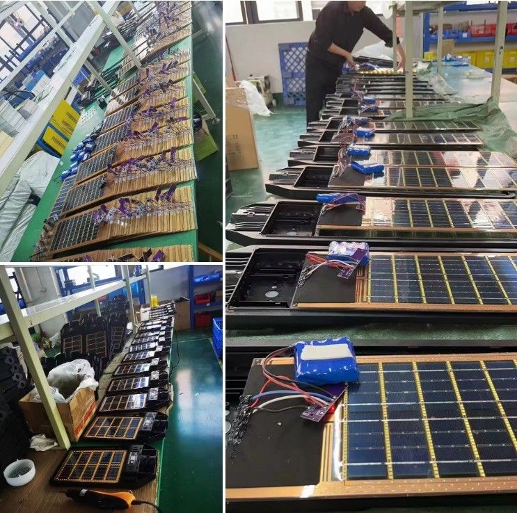 Material ABS Sensor de movimiento solar Inmuevo de seguridad IP68 All In One Luz de calle LED