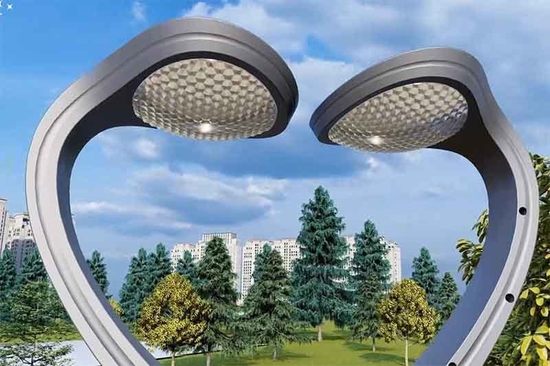 Luz de jardín exterior LED con alerta de luz diurna de 6000K y poste de aluminio de fundición por inyección