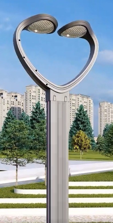 Luz de jardín exterior LED con alerta de luz diurna de 6000K y poste de aluminio de fundición por inyección