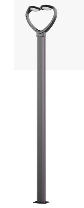 Luz de jardín exterior LED con alerta de luz diurna de 6000K y poste de aluminio de fundición por inyección